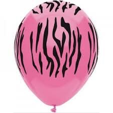 Ballon pink zebra print