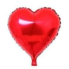 Rood hart folieballon