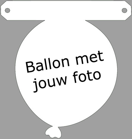 Eigen foto in ballonvorm tussenstukje