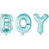 Folieballon BOY, babyblauw