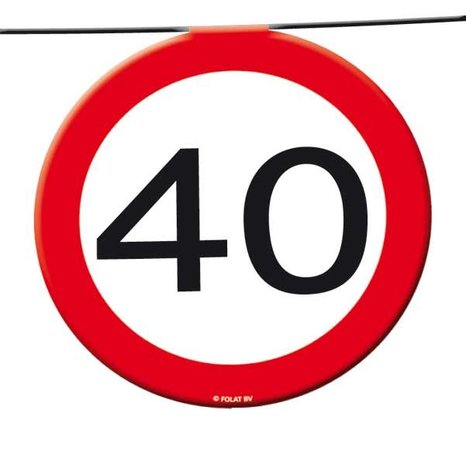 Vlaggenlijn 40 jaar verkeersbord