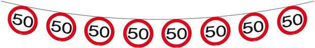 Vlaggenlijn 50 jaar verkeersbord