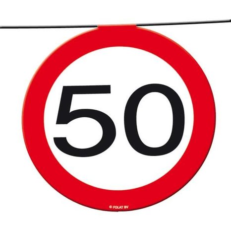 Vlaggenlijn 50 jaar verkeersbord