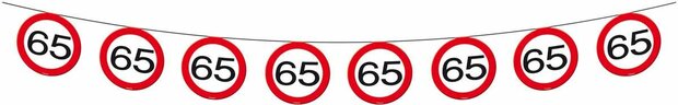 Vlaggenlijn 65 jaar verkeersbord