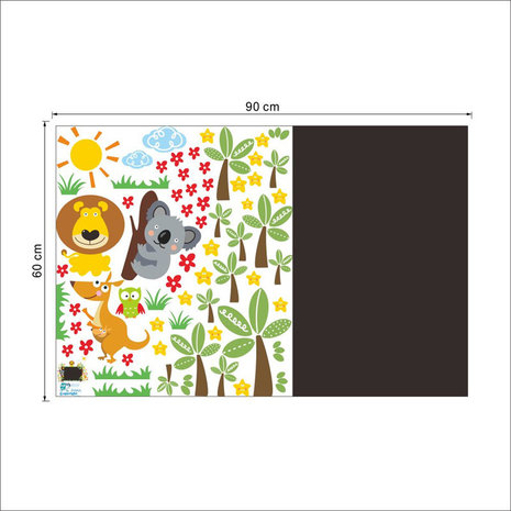 Krijtbord muursticker Jungle
