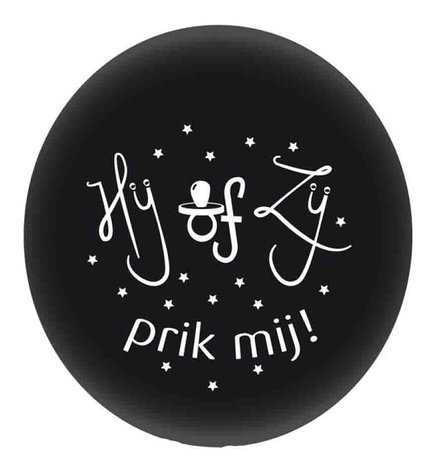 Gender reveal ballon met roze confetti