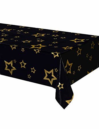 VIP tafelkleed zwart met sterren