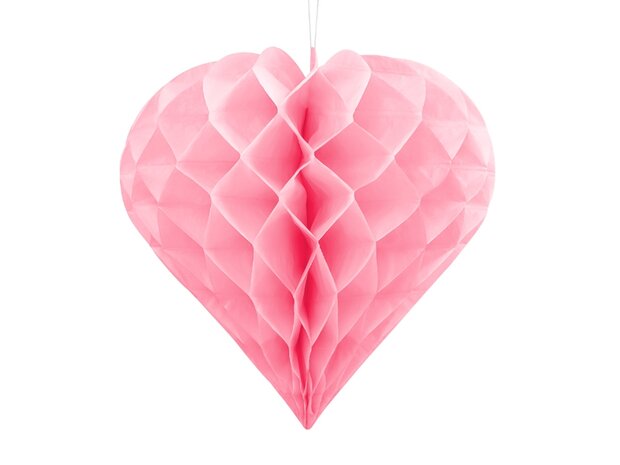 Honeycomb hart roze 30 cm