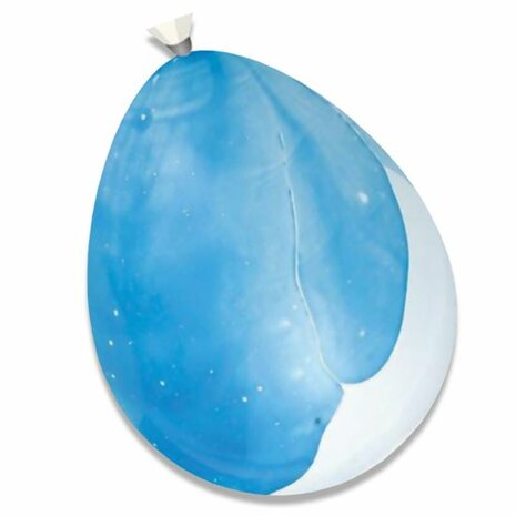 Marble marmer ballonnen blauw-wit