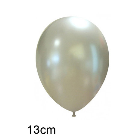 Zilver metallic ballonnen 5 inch