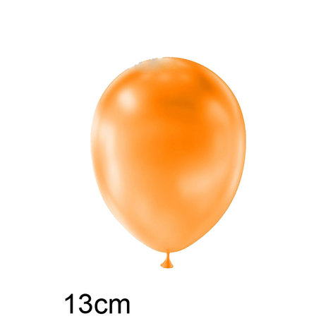 Oranje metallic ballonnen 5 inch