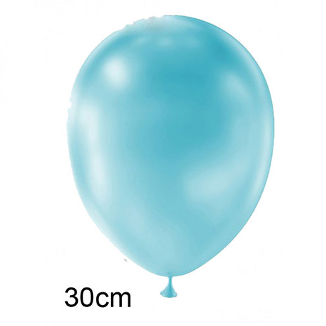 Lichtblauw babyblauw metallic ballonnen
