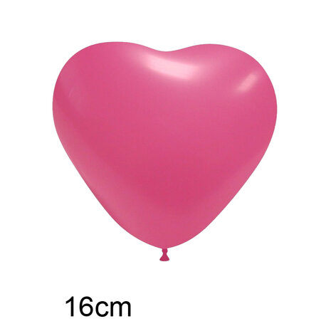 hartballonnen fuchsia pink klein