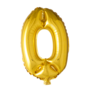 Folieballon cijfer 0, 41 cm goud