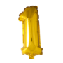 Folieballon cijfer 1, 41 cm goud