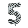 folie cijfer 5 zebra 86cm