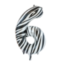 folie cijfer 6 zebra 86cm