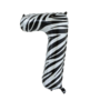 folie cijfer 7 zebra 86cm