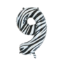 folie cijfer 9 zebra 86cm