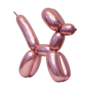 Modelleer vouw ballon roze chrome
