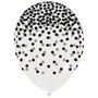 Zwart Confetti stippen ballon, 30 cm