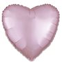 Roze Satin hart folieballon, 43 cm
