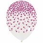 Ballonnen Confetti paars opdruk 