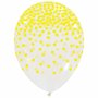 Ballonnen met confetti opdruk geel