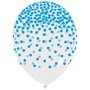 blauw stippen ballon, 30cm