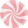 Lichtroze peppermint candy swirl folieballon 18 inch