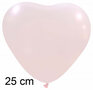 Hartballonnen metallic roze, 25 cm