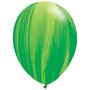 Superagate marble groen rainbow ballonnen, 30 cm