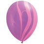 Superagate marble roze-paars ballonnen, 30 cm