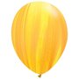 Superagate marble geel-oranje ballonnen, 30 cm