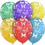 Vlinders crystal ballonnen, 6 st