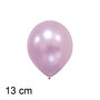 Soft pink / lichtroze metallic ballonnen, mooi rond, 5 inch