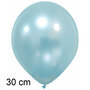 Soft blue / lichtblauw metallic ballonnen, mooi rond, 5 inch