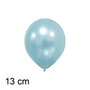 Soft blue / lichtblauw  metallic ballonnen, mooi rond, 5 inch