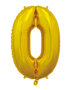 folieballon cijfer, Goud, 66 cm / 26 inch