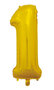 folieballon cijfer 1, Goud, 66 cm / 26 inch