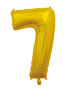 folieballon cijfer 7, Goud, 66 cm / 26 inch