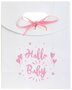Hello Baby XL cadeau tasje, wit/roze, papier, 19x24 cm