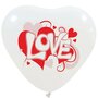 Love hartballon, wit, 44 cm