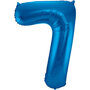 foliecijfer 7 shiny blauw, 86cm