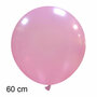 XL metallic ballon lichtroze, 60 cm 24 inch