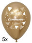 Gefeliciteerd met je Communie ballonnen Reflex gold, 5 stuks