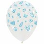 Baby Stuff transparant blauw ballonnen, 30 cm