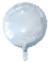 Wit ronde folieballon, 45 cm