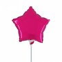 Magenta ster mini folieballon, 23 cm