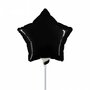 Zwart ster mini folieballon, 23 cm